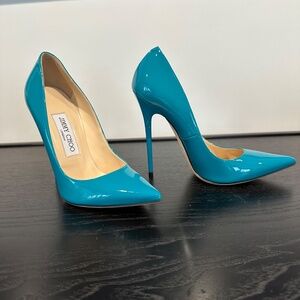 Jimmy Choo Azora  Stiletto size 37 Turquoise patent leather